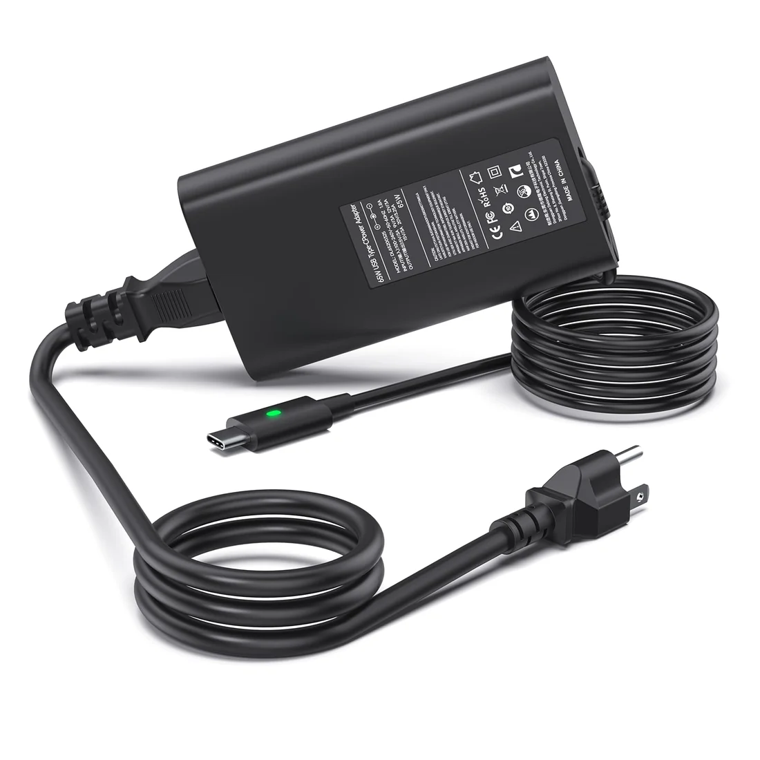 Dell Original 65W Slim Tip Charger for Latitude 7480 / 7490 / 7400 — Dell laptop keyboard and ports view, Lahore Pakistan