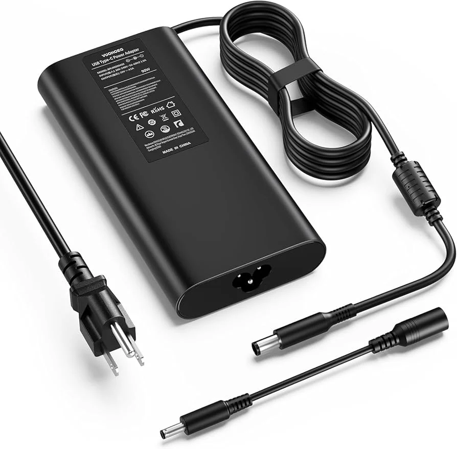 Dell 90W 7.4mm Barrel Charger for Latitude E6420 / E6430 — Dell laptop keyboard and ports view, Lahore Pakistan