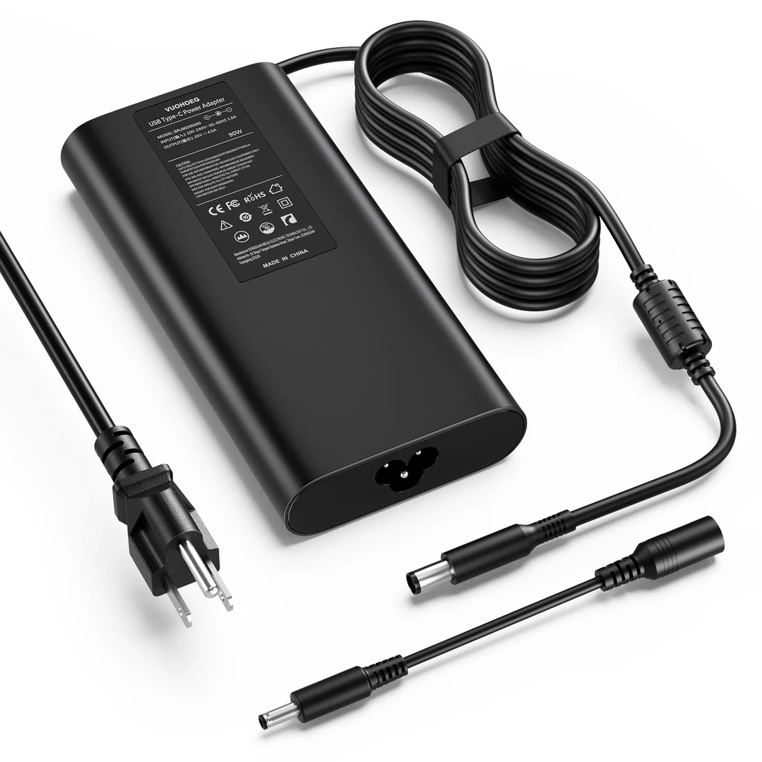 Dell Original 90W Slim Tip Charger for Latitude E5470 / E5570 (4.5mm) — Dell laptop side and angled view, buy in Lahore Pakistan