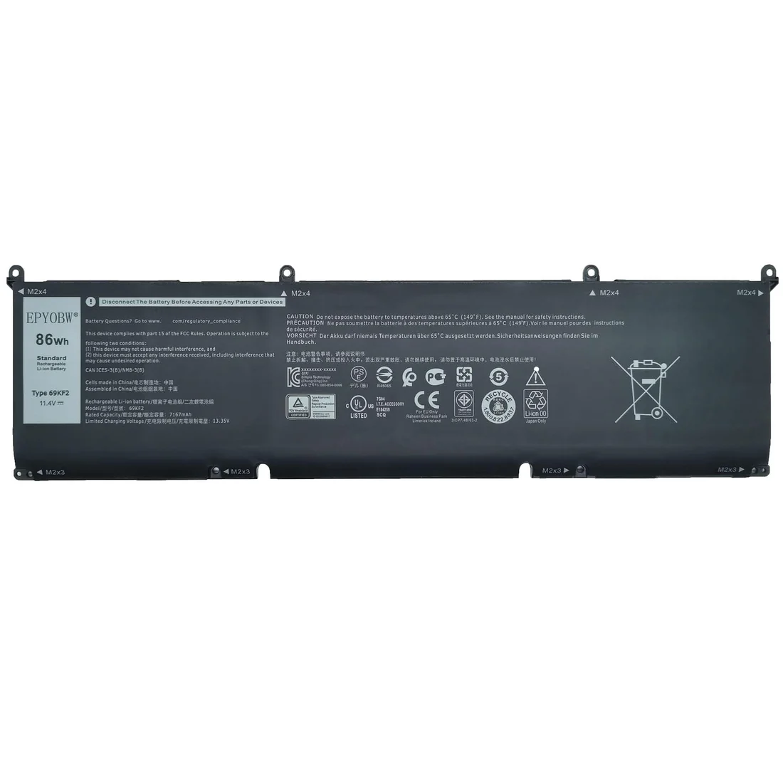 Dell Alienware m15 R6 86Wh 6-Cell Gaming Battery (Original) — original batteries at NN Laptops, Hafeez Center Lahore Pakistan