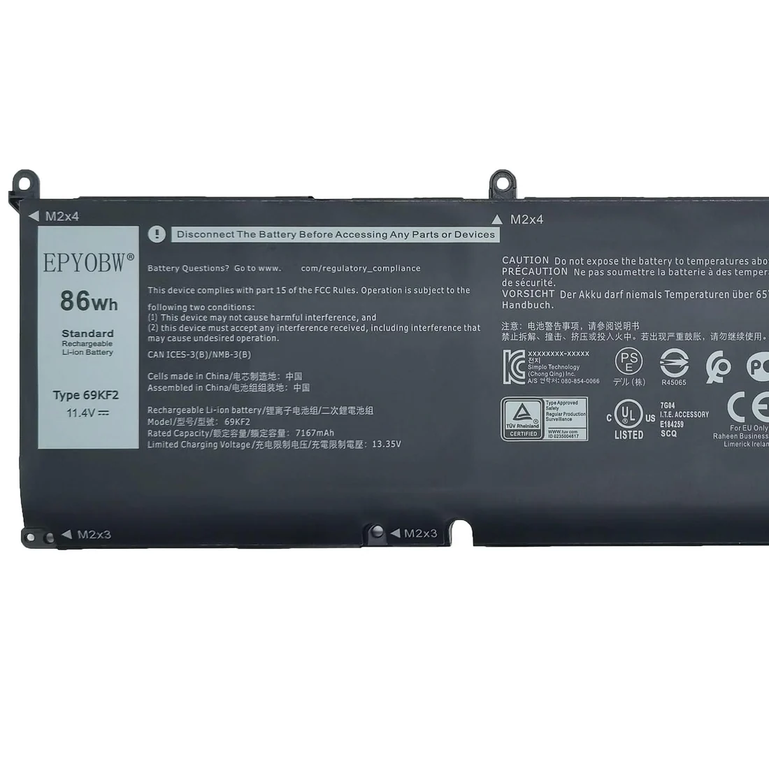 Dell Alienware m15 R6 86Wh 6-Cell Gaming Battery (Original) — genuine batteries in Lahore, Pakistan