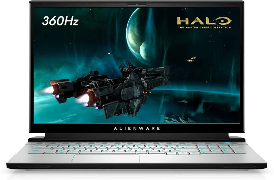 Dell Alienware m17 R4 i9-10980HK 32GB 1TB Gaming Used Laptop Lahore — Dell laptop keyboard and ports view, Lahore Pakistan