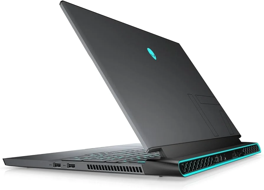 Dell Alienware m17 R4 i9-10980HK 32GB 1TB Gaming Used Laptop Lahore — Dell laptop side and angled view, buy in Lahore Pakistan
