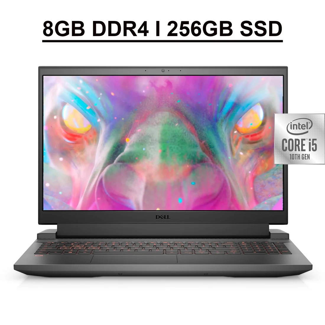 Dell G15 5510 i7-10870H 16GB 512GB Gaming Used Laptop Lahore — Dell laptop side and angled view, buy in Lahore Pakistan
