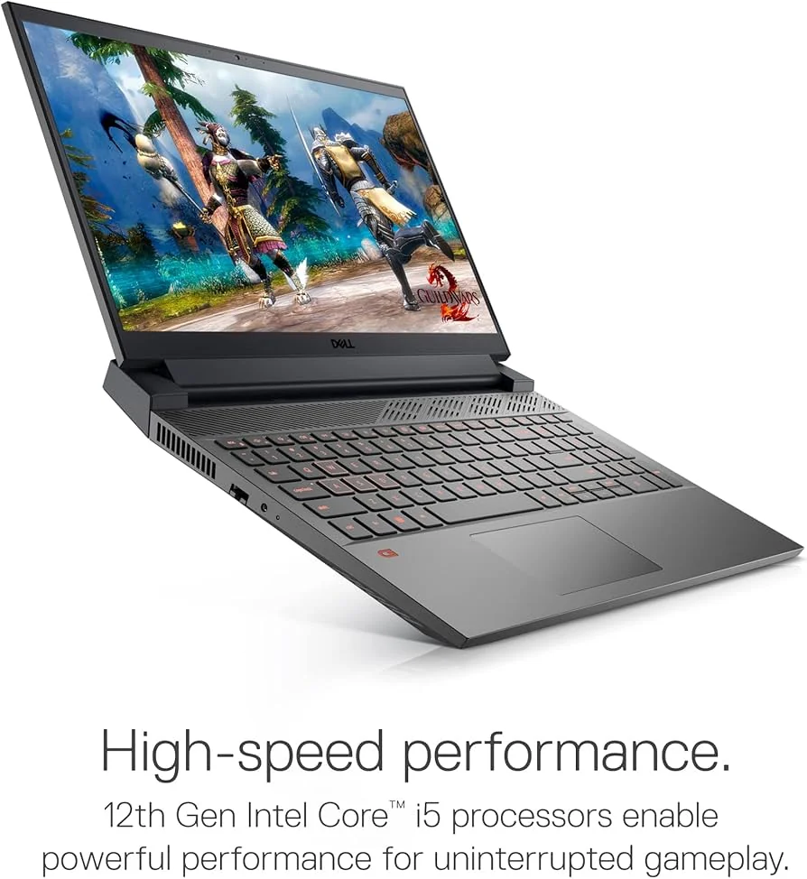 Dell G15 5520 i7-12700H 16GB 512GB Gaming Used Laptop Lahore — Dell laptop keyboard and ports view, Lahore Pakistan