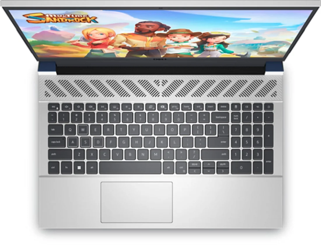 Dell G15 5530 i5-13450HX 16GB 256GB — Dell laptop keyboard and ports view, Lahore Pakistan