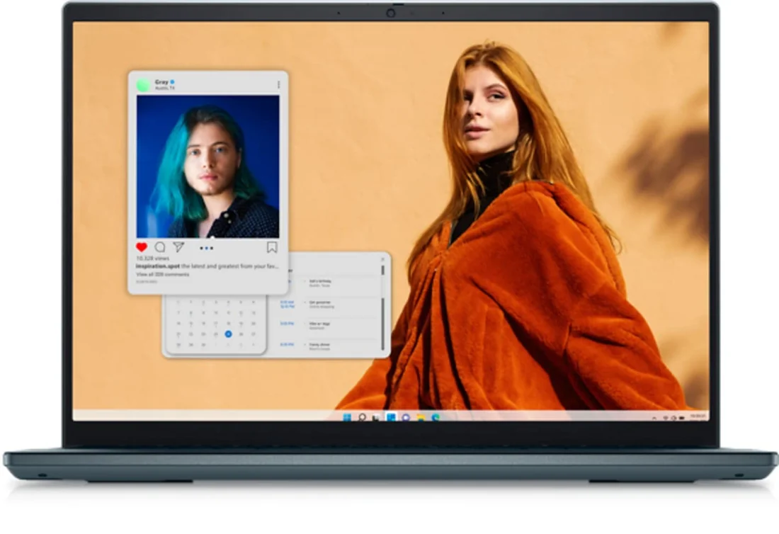 Dell Inspiron 14 Plus 7420 i7-12700H 16GB 512GB Used Laptop Lahore — Dell laptop keyboard and ports view, Lahore Pakistan