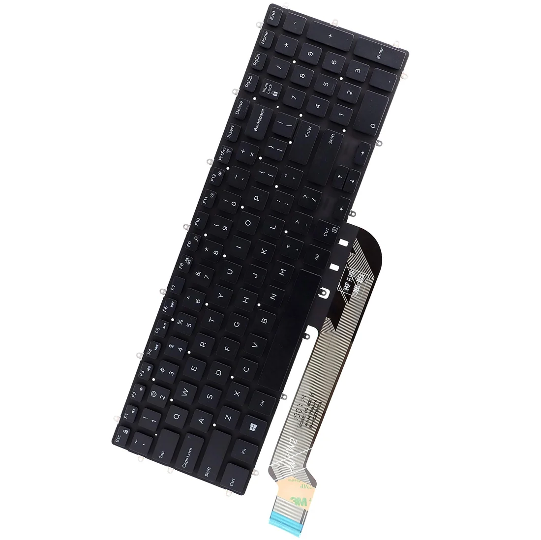 Dell Inspiron 15 5570 Non-Backlit Keyboard Replacement US Layout — Dell laptop side and angled view, buy in Lahore Pakistan