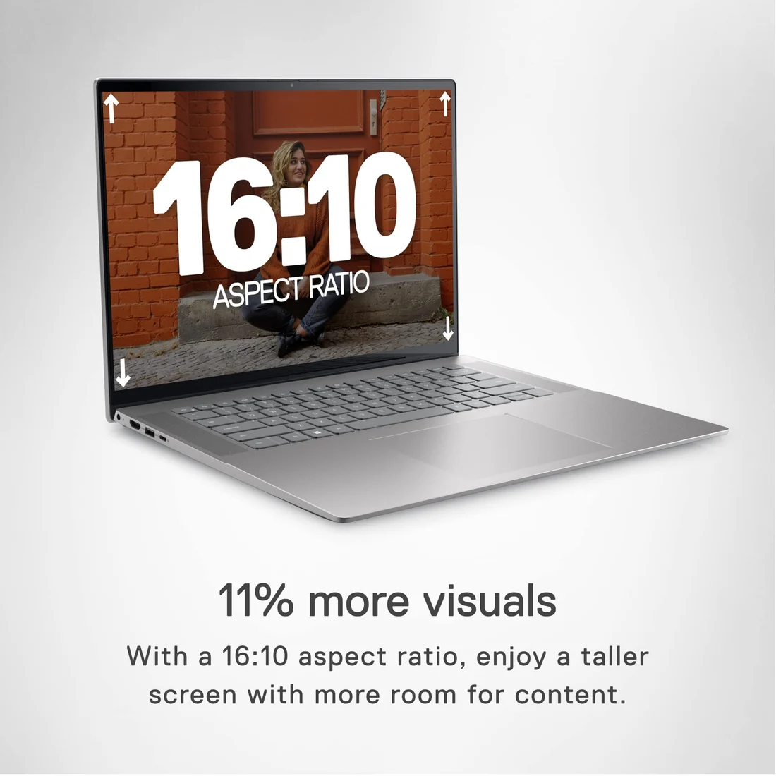 Dell Inspiron 16 5620 i5-1235U 16GB 512GB Used Laptop Lahore — Dell laptop side and angled view, buy in Lahore Pakistan