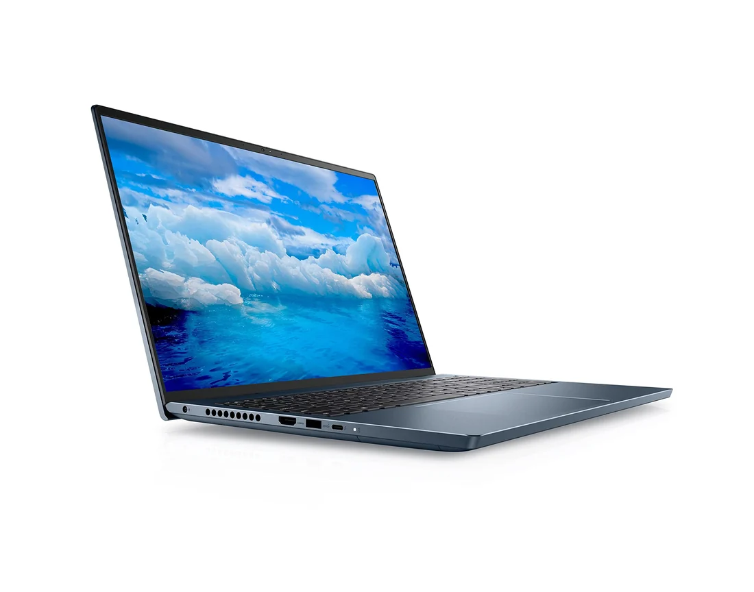Dell Inspiron 16 Plus 7610 i7-11800H 16GB 512GB Gaming Used Laptop Lahore — Dell laptop side and angled view, buy in Lahore Pakistan