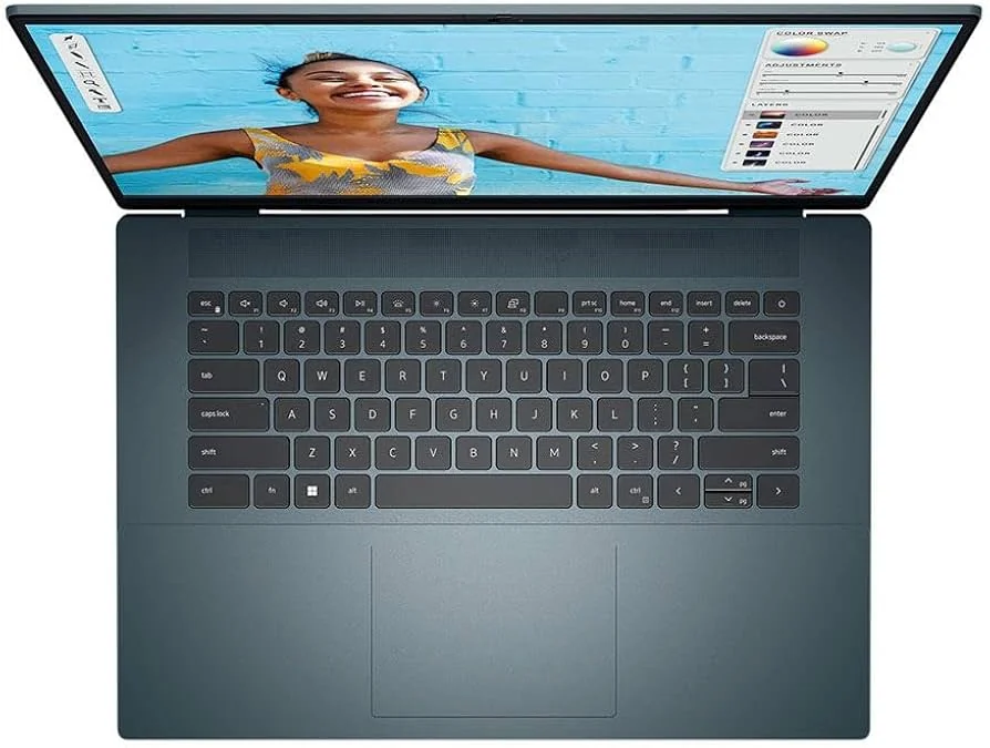 Dell Inspiron 16 Plus 7620 i7-12700H 16GB 1TB Gaming Used Laptop Lahore — Dell laptop keyboard and ports view, Lahore Pakistan