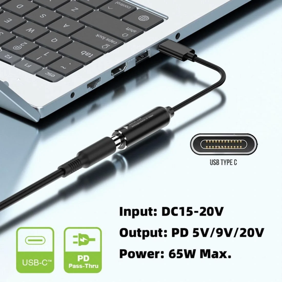 Dell Latitude 4.5×3.0mm DC Jack with Cable — Dell laptop side and angled view, buy in Lahore Pakistan