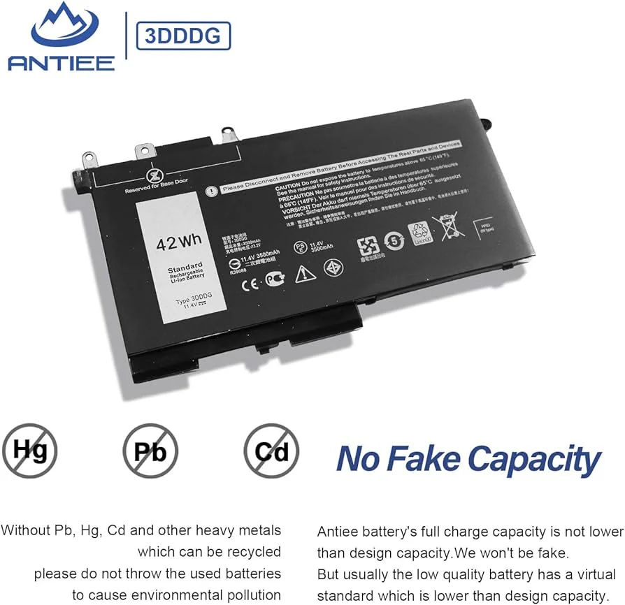Dell Latitude 5290 / 5280 42Wh 3-Cell Internal Battery — Dell laptop side and angled view, buy in Lahore Pakistan