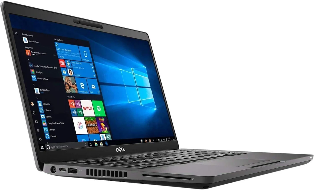 Dell Latitude 5400 i5-8365U 8GB 256GB Used Laptop Lahore — Dell laptop side and angled view, buy in Lahore Pakistan
