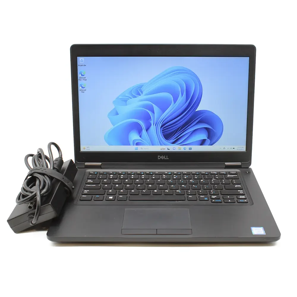 Dell Latitude 5490 i5 i5-8250U 8GB 256GB Used Laptop Lahore — Dell laptop side and angled view, buy in Lahore Pakistan