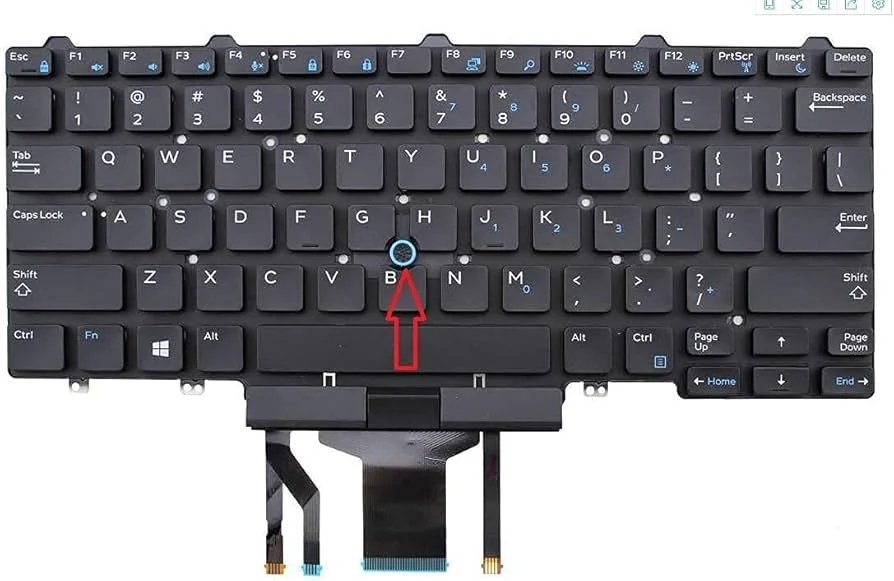 Dell Latitude 5490 Keyboard (Backlit) — Dell laptop keyboard and ports view, Lahore Pakistan