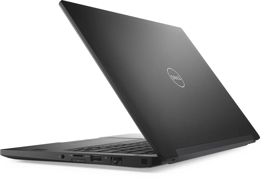 Dell Latitude 7390 i7-8650U 16GB 512GB Used Laptop Lahore — Dell laptop keyboard and ports view, Lahore Pakistan