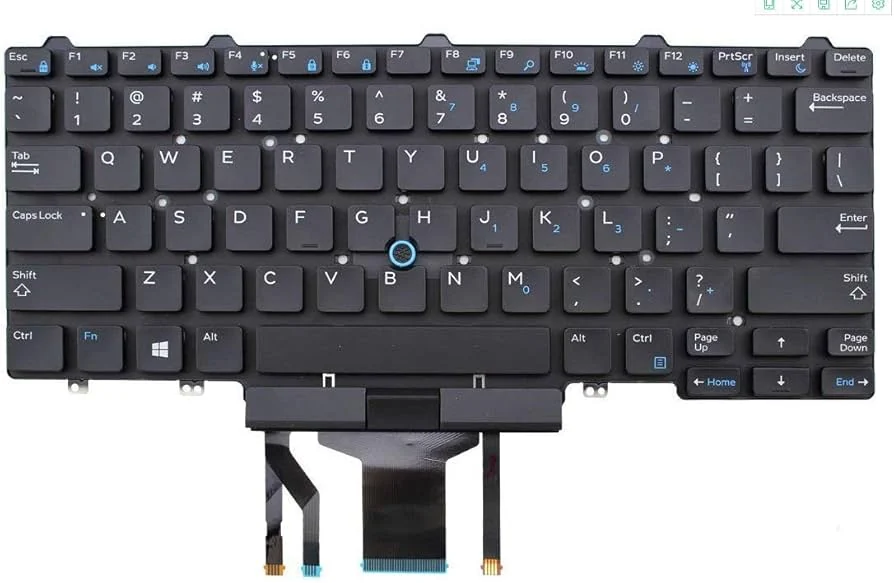 Dell Latitude 7480 Keyboard (Backlit) — Dell laptop keyboard and ports view, Lahore Pakistan