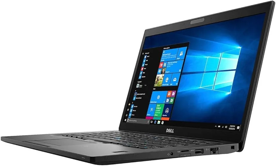 Dell Latitude 7490 i5 i5-8350U 8GB 256GB Used Laptop Lahore — Dell laptop side and angled view, buy in Lahore Pakistan