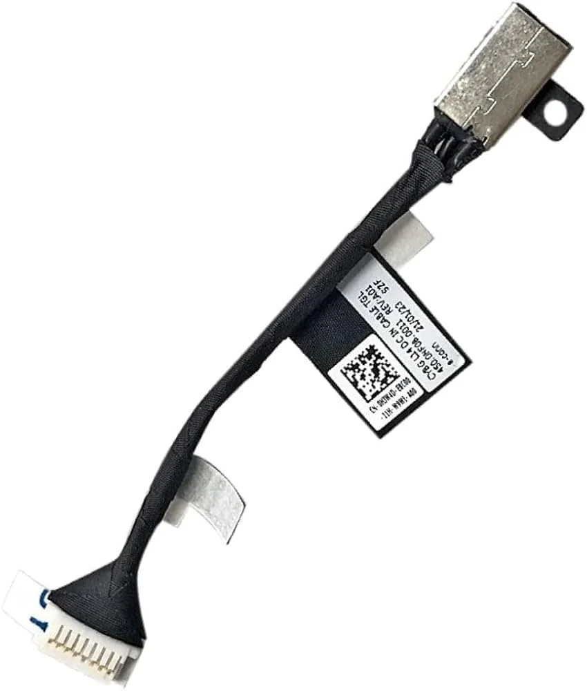 Dell Latitude DC Jack Power Connector 4.5×3.0mm with Cable Harness — Dell laptop side and angled view, buy in Lahore Pakistan