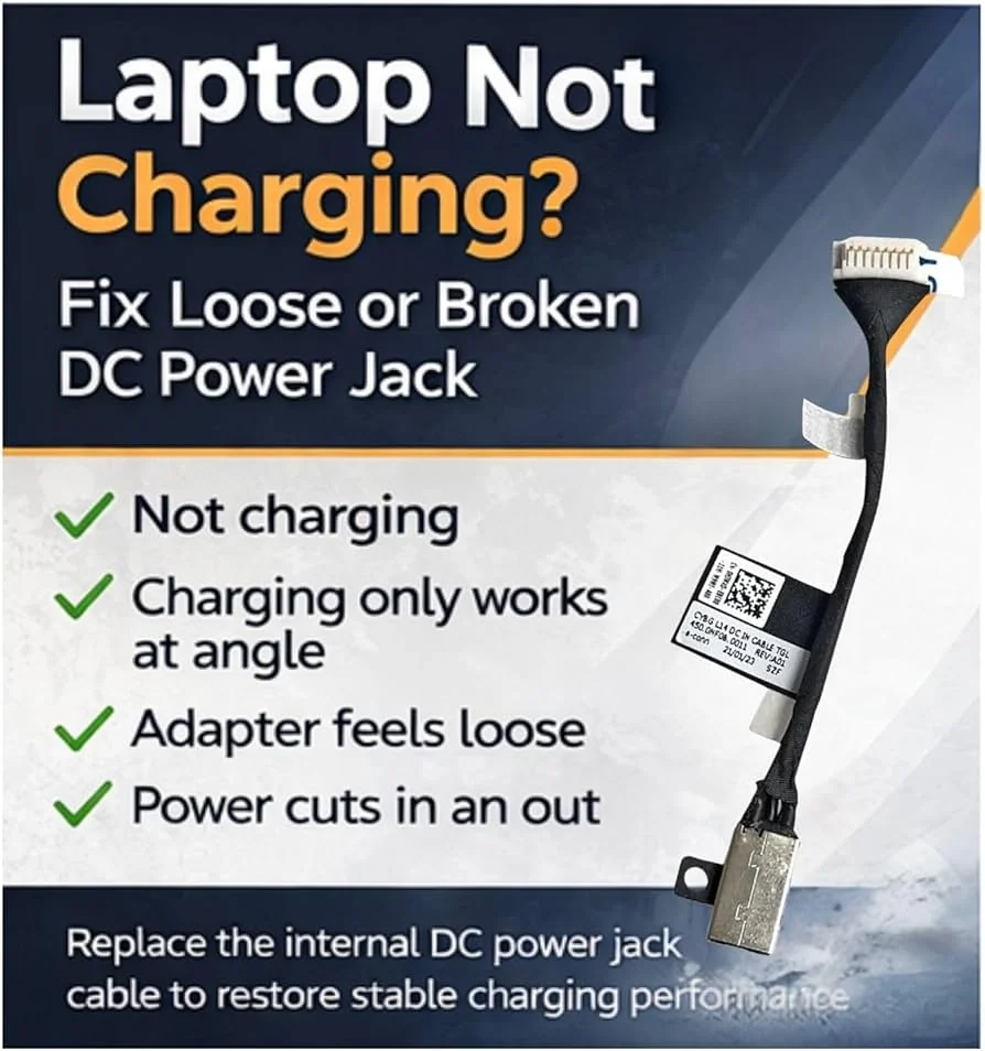 Dell Latitude DC Jack Power Connector 4.5×3.0mm with Cable Harness — used Dell laptop for sale in Pakistan, NN Laptops Lahore