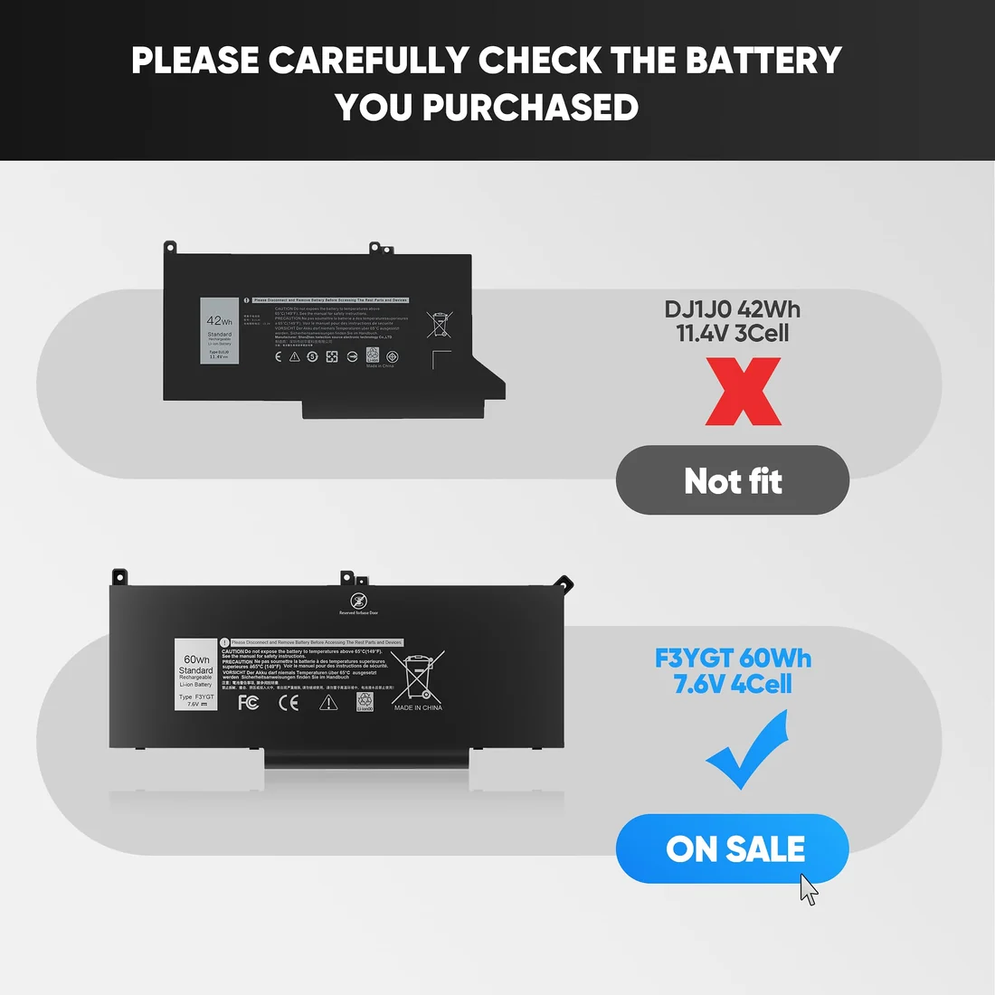 Dell Latitude E7470 E7480 Battery — used Dell laptop, price in Pakistan at NN Laptops Hafeez Center Lahore