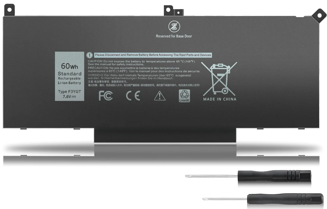 Dell Latitude E7470 E7480 Battery — Dell laptop keyboard and ports view, Lahore Pakistan