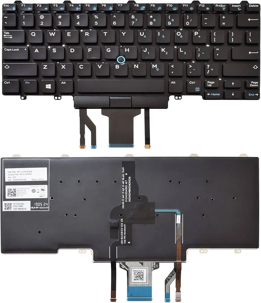 Dell Latitude E7480 Keyboard (Backlit) — Dell laptop keyboard and ports view, Lahore Pakistan