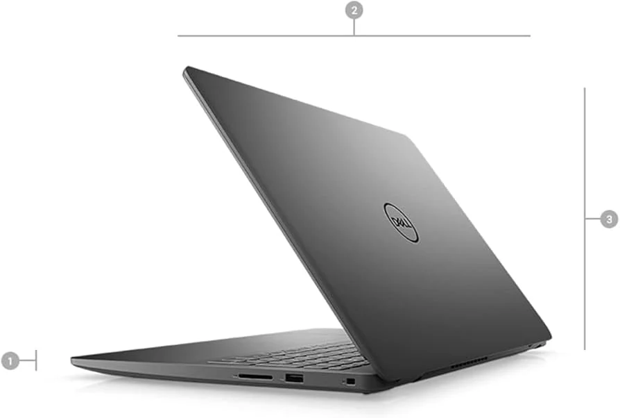 Dell Vostro 3500 i3-1115G4 8GB 256GB Used Laptop Lahore — Dell laptop side and angled view, buy in Lahore Pakistan