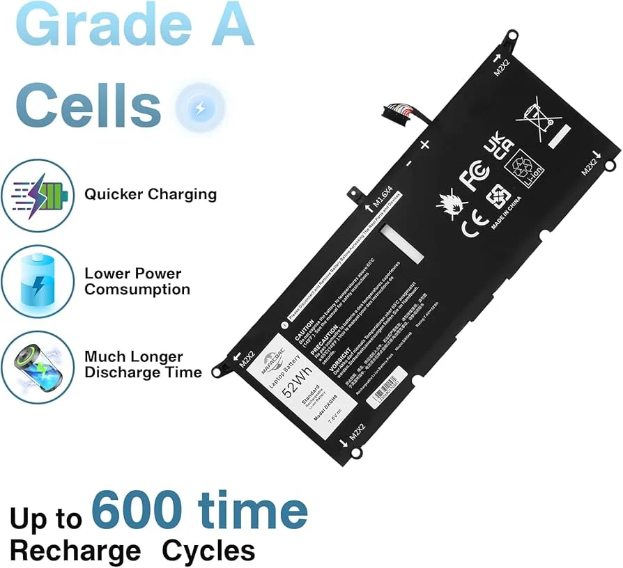 Dell XPS 13 9370 / 9380 52Wh 4-Cell Battery (Genuine G8VCF) — genuine batteries in Lahore, Pakistan