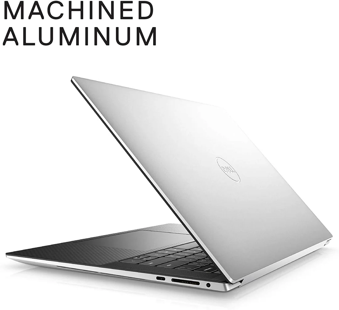 Dell XPS 15 9510 i7-11800H 16GB 1TB Gaming Used Laptop Lahore — Dell laptop side and angled view, buy in Lahore Pakistan