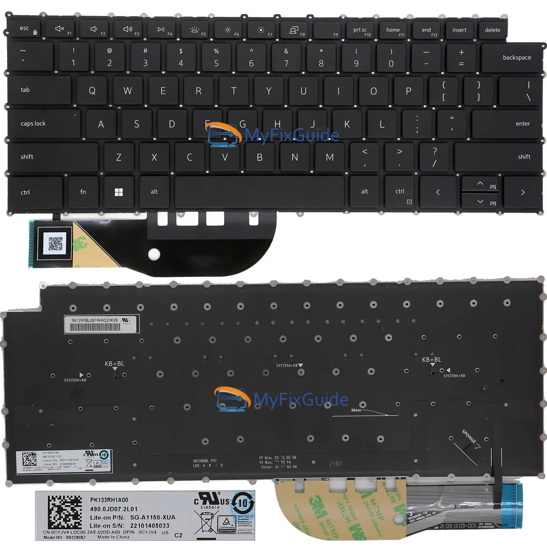 Dell XPS 15 9560 Backlit Keyboard Replacement US Layout — laptop parts price in Pakistan, NN Laptops Lahore