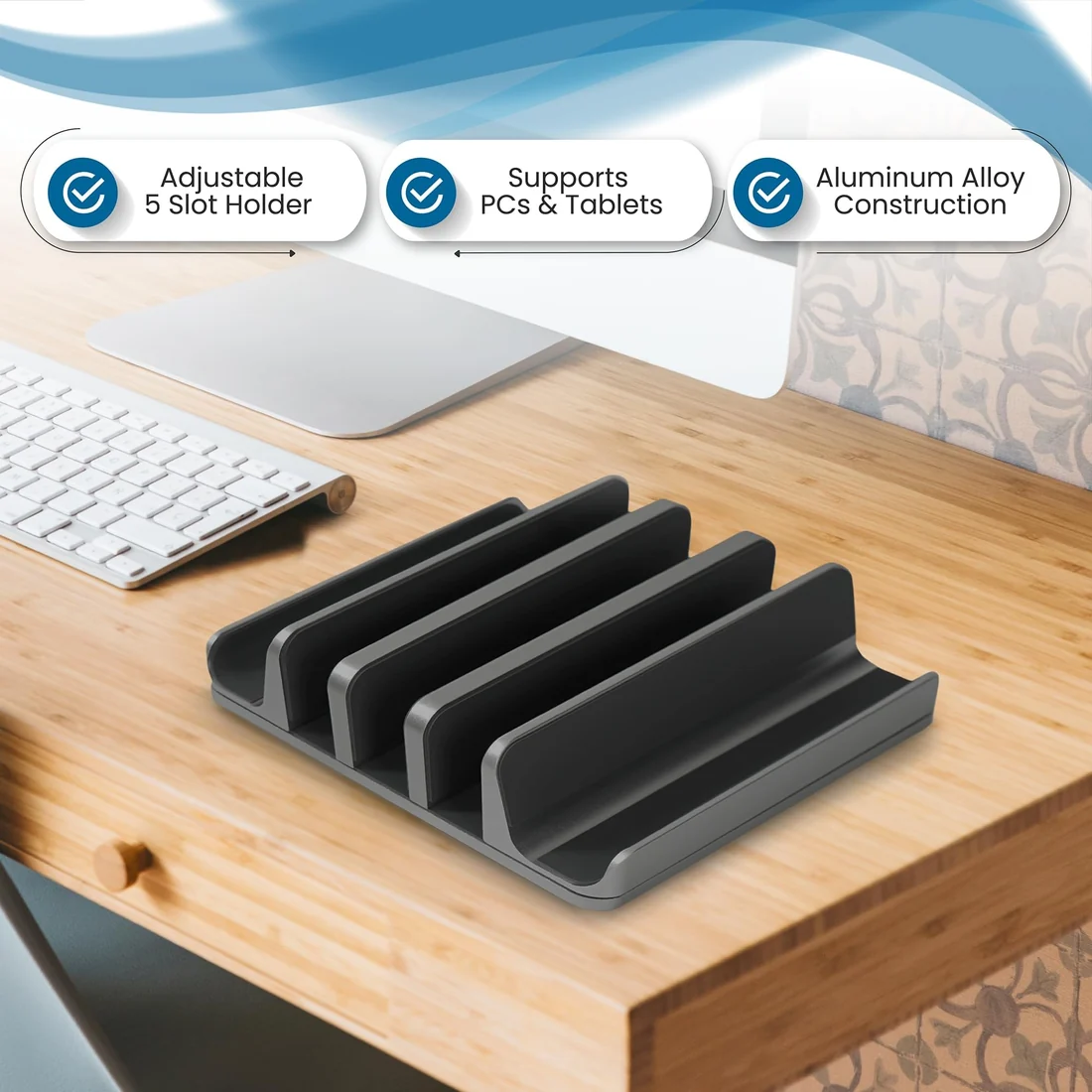 Dual Slot Aluminium Vertical Laptop Stand Holds 2 Laptops — used Generic laptop for sale in Pakistan, NN Laptops Lahore