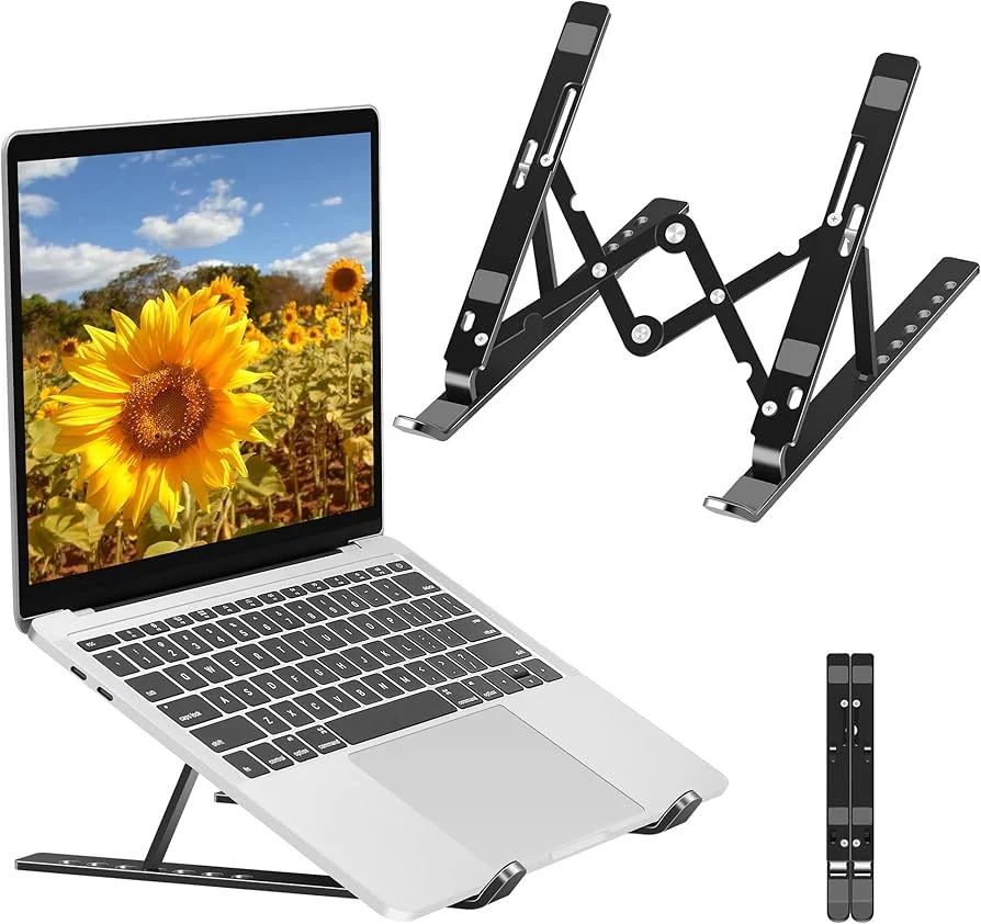 Foldable Ergonomic Laptop Stand 7 Height Adjustments Black — used Generic laptop for sale in Pakistan, NN Laptops Lahore
