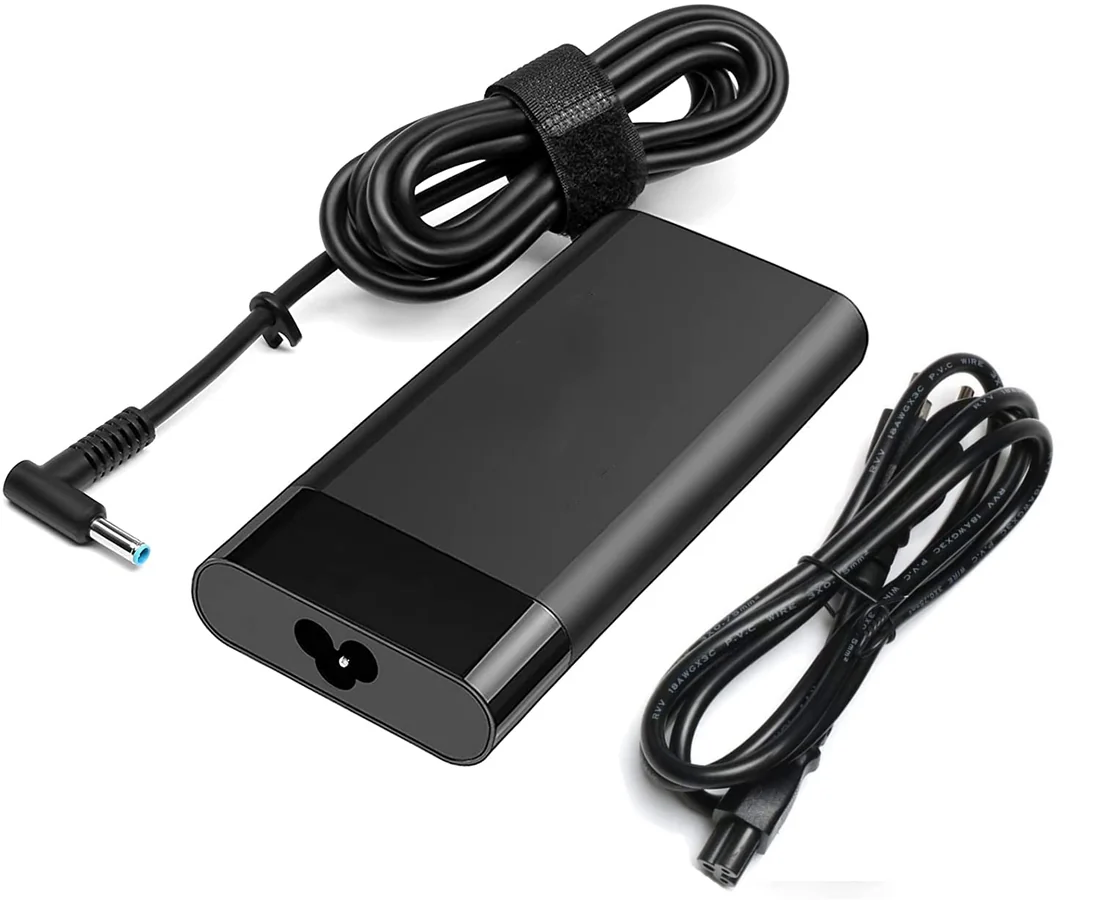 HP 150W Big Barrel Charger for Omen / Pavilion Gaming 15 — HP laptop side and angled view, buy in Lahore Pakistan