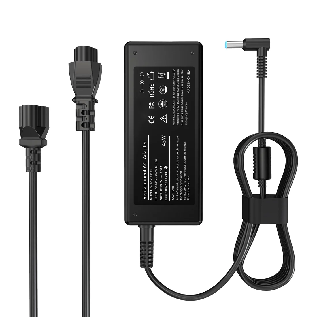 HP 45W Original Charger (Blue Tip 4.5mm) — original chargers / adapters at NN Laptops, Hafeez Center Lahore Pakistan