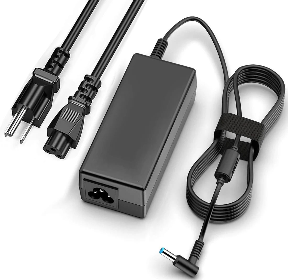 HP 45W Smart Pin Charger for Pavilion 15 / 250 G7 Notebook — HP laptop keyboard and ports view, Lahore Pakistan