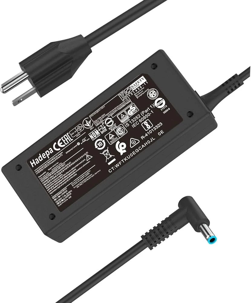 HP 45W Smart Pin Charger for Pavilion 15 / 250 G7 Notebook — HP laptop side and angled view, buy in Lahore Pakistan