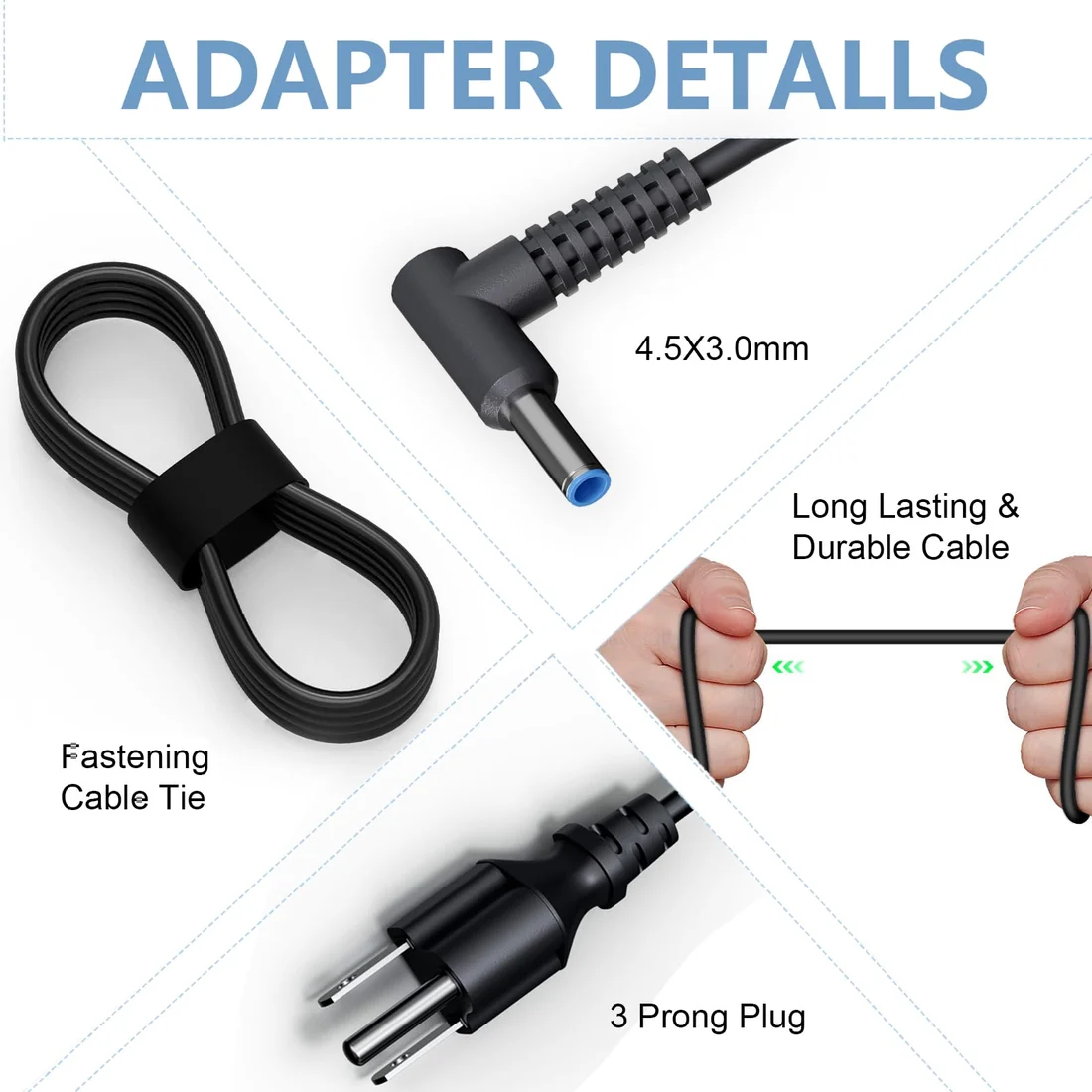 HP Original 45W Smart Pin Charger for ProBook 440 G5 / EliteBook 840 G3 — HP laptop keyboard and ports view, Lahore Pakistan