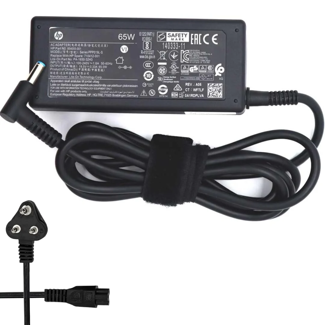 HP 65W Original Charger Blue Pin — genuine chargers / adapters in Lahore, Pakistan