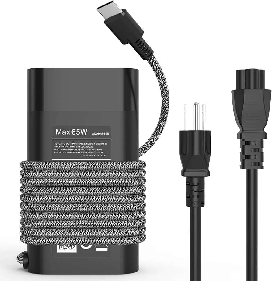 HP 65W Original USB-C Charger with Detachable Cable for EliteBook 845 G9 — HP laptop keyboard and ports view, Lahore Pakistan