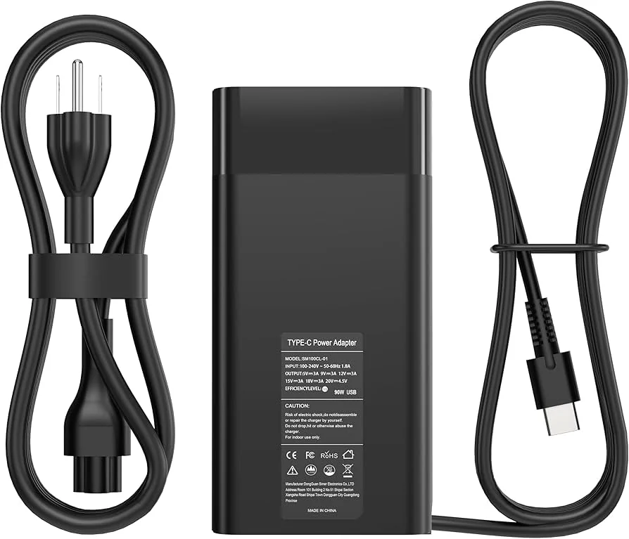 HP Original 90W USB-C Charger for ZBook 14u G6 / EliteBook 850 G6 — HP laptop side and angled view, buy in Lahore Pakistan