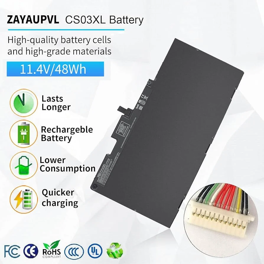 HP EliteBook 840 G3 G4 Battery — HP laptop side and angled view, buy in Lahore Pakistan