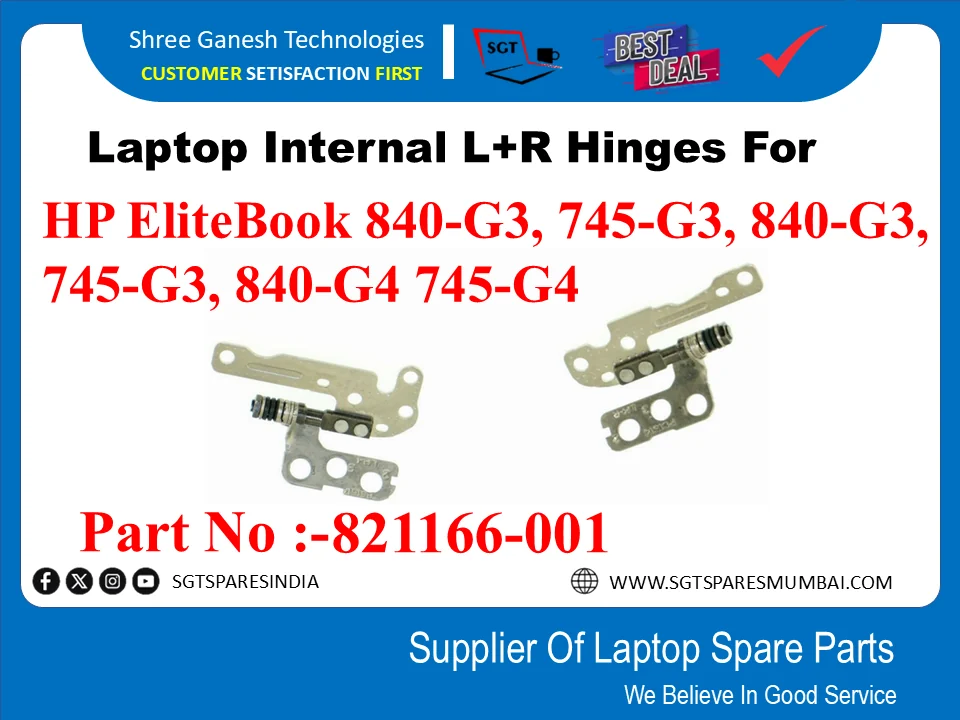 HP EliteBook 840 G3/G4 Hinges Set — HP laptop side and angled view, buy in Lahore Pakistan