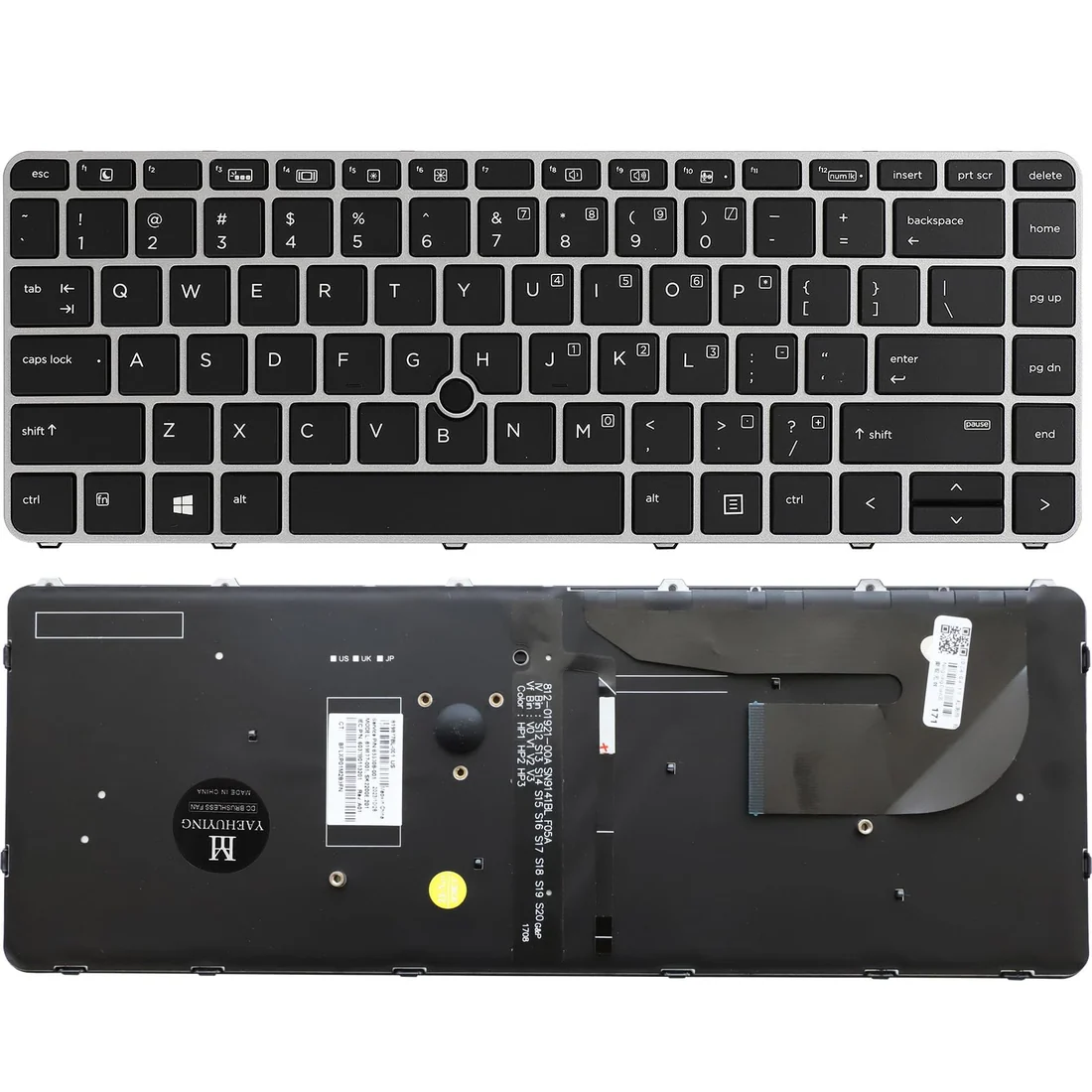 HP EliteBook 840 G4 Keyboard (Backlit) — HP laptop keyboard and ports view, Lahore Pakistan