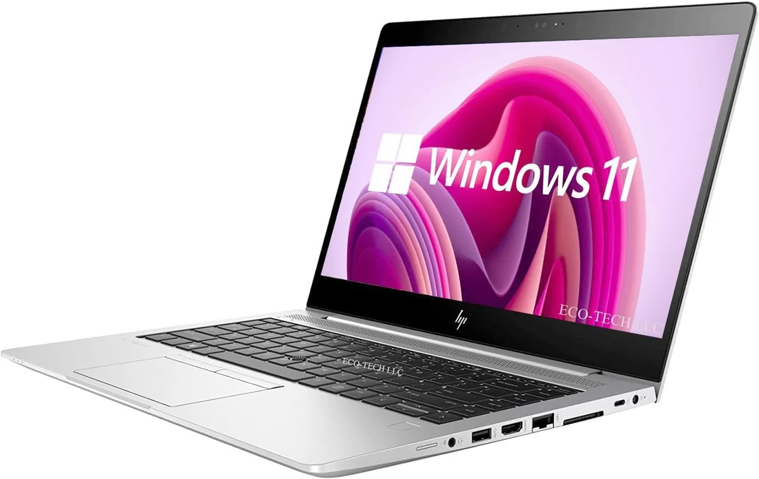HP EliteBook 840 G5 i5 i5-8350U 8GB 256GB Used Laptop Lahore — HP laptop side and angled view, buy in Lahore Pakistan