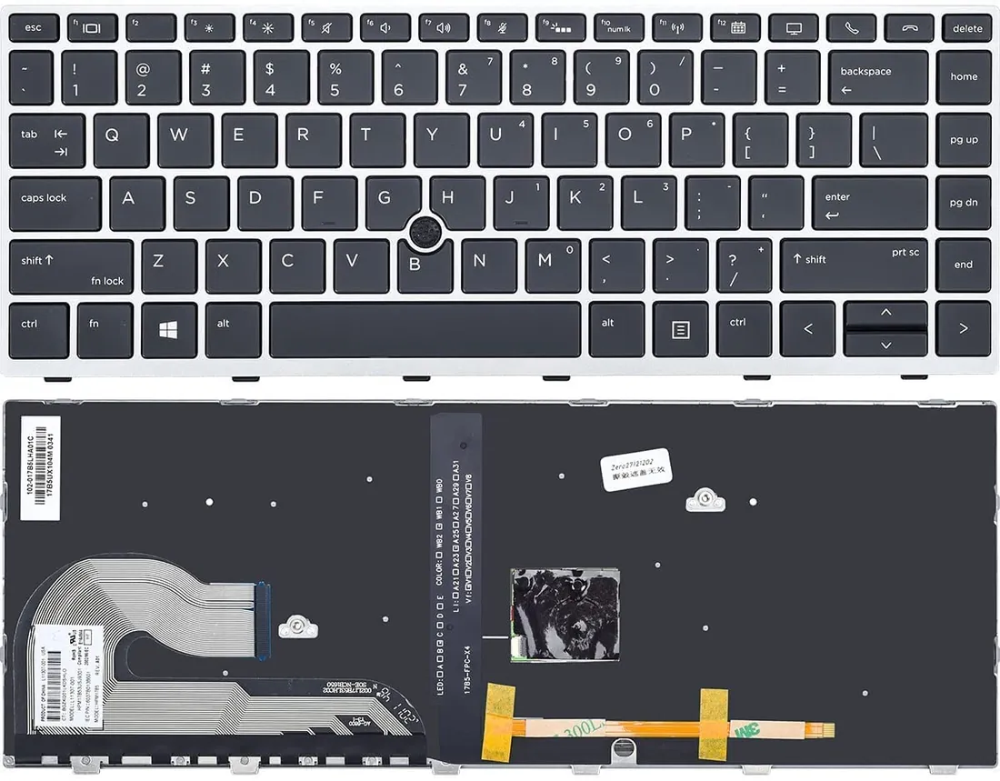 HP EliteBook 840 G5 Keyboard (Backlit) — HP laptop keyboard and ports view, Lahore Pakistan