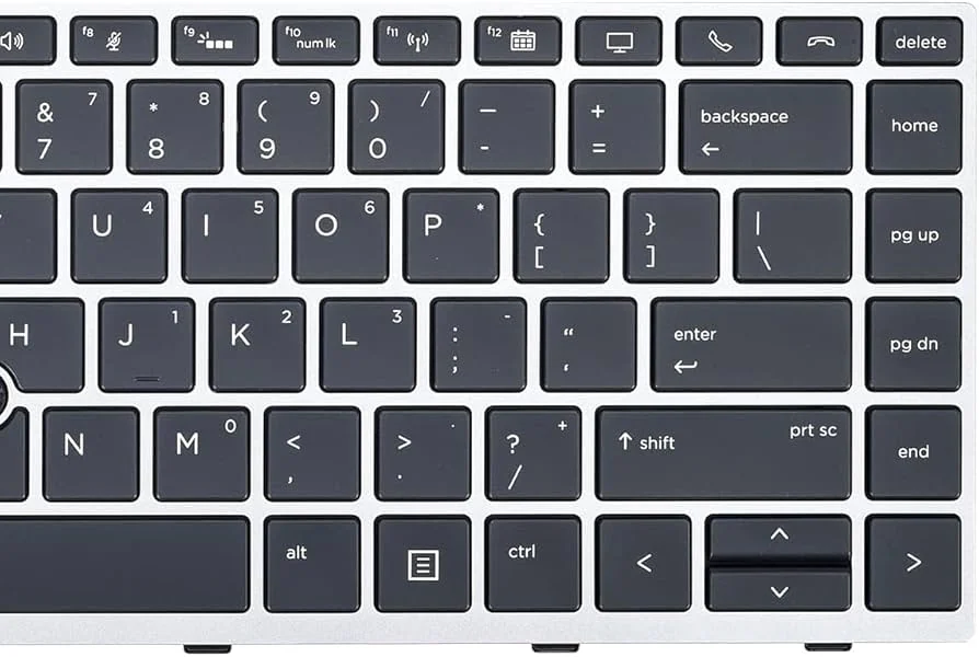 HP EliteBook 840 G6 Backlit Keyboard Replacement UK Layout — HP laptop keyboard and ports view, Lahore Pakistan
