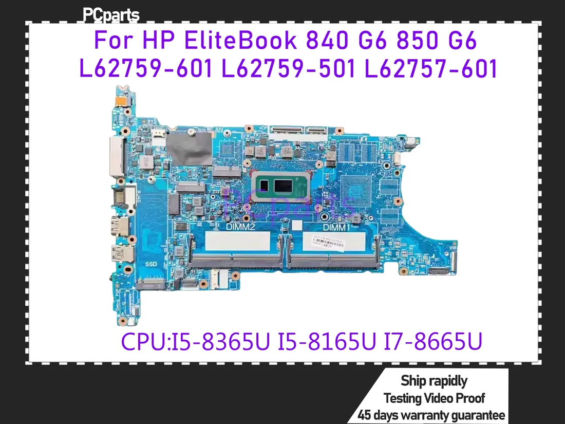 HP EliteBook 840 G6 Motherboard 8th Gen i7 vPro — HP laptop keyboard and ports view, Lahore Pakistan