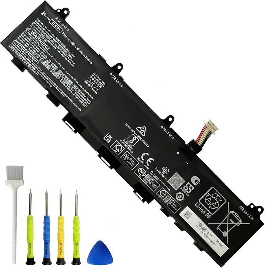 HP EliteBook 840 G7 / 840 G8 53Wh 3-Cell Battery (CC03XL Original) — HP laptop side and angled view, buy in Lahore Pakistan